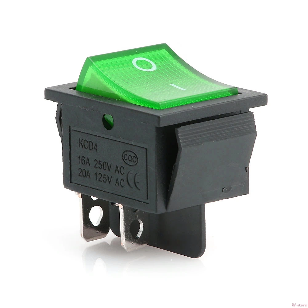 2018 выключатель рокера с светильник KCD4-201N 4 Pin Кнопка ВКЛ/OFF 2 Позиция 250V DPST 1/5/10 шт