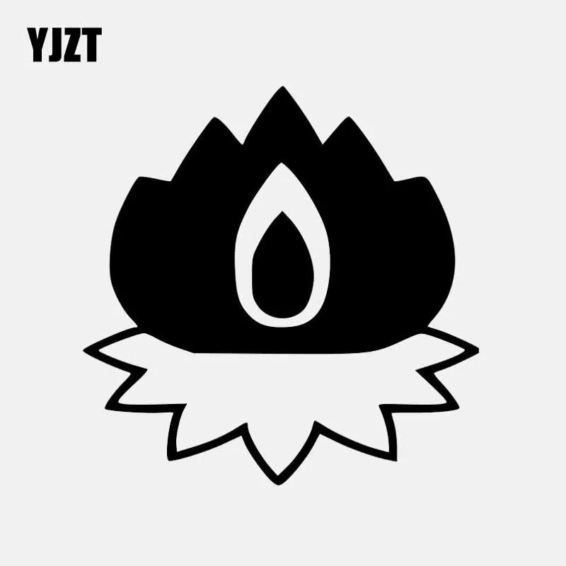 

YJZT 13.6CM*13.6CM Safety Car Sticker Vinyl Decal Buddhist Black/Silver C3-1503