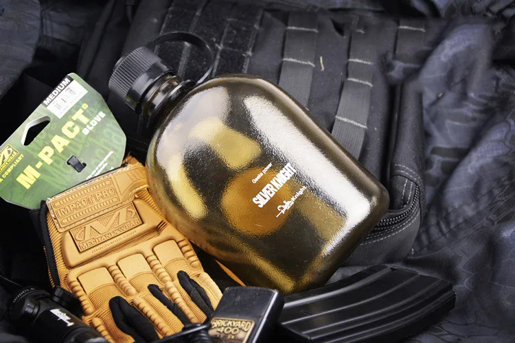 brown Black Hawk 78 quasi-fans чайник переносная Спортивная бутылка большая емкость 1000 мл Военная тренировочная пластиковая бутылка для воды - Цвет: brown