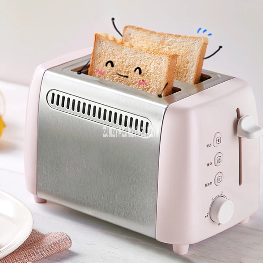 

DSL-A02W1 автоматический тостер с анти-Пылезащитный чехол таяния Функция бытовой 6-Шестерни мини завтрак тостер нержавеющая сталь 2 ломтика