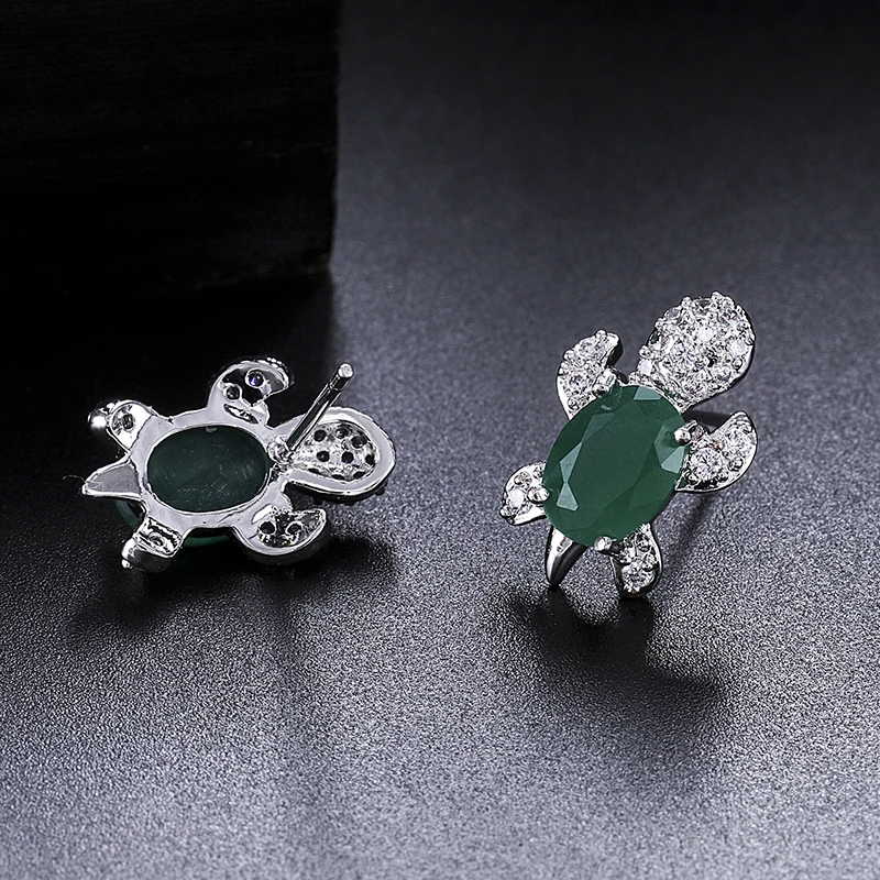 Женские серьги пусеты YANMEI Turtle милые с животными в Корейском стиле 3 цвета