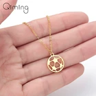 Женский кулон в виде футбольного мяча, ювелирный фанат с золотым кулоном