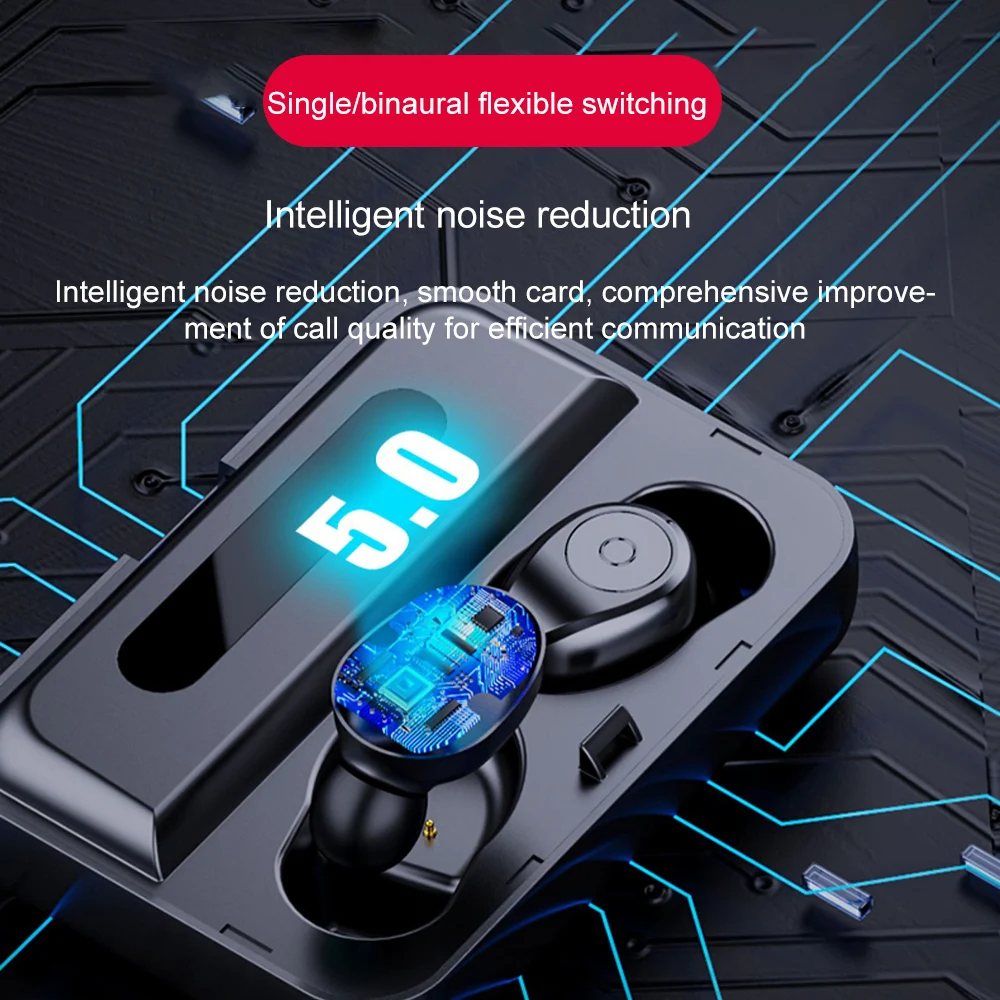 TWS наушники Bluetooth 5 0 бинауральные IPX7 водонепроницаемые 5D стерео бас Спортивные