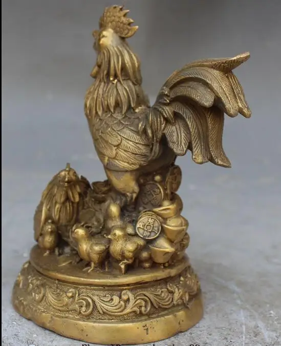 Бесплатная доставка 6 дюймов китайская Бронзовая латунная статуя фэн-шуй