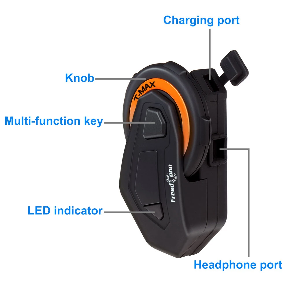 Bluetooth Интерком FreedConn T max для мотоциклетного шлема 2 шт. гарнитура 6 водителей с FM