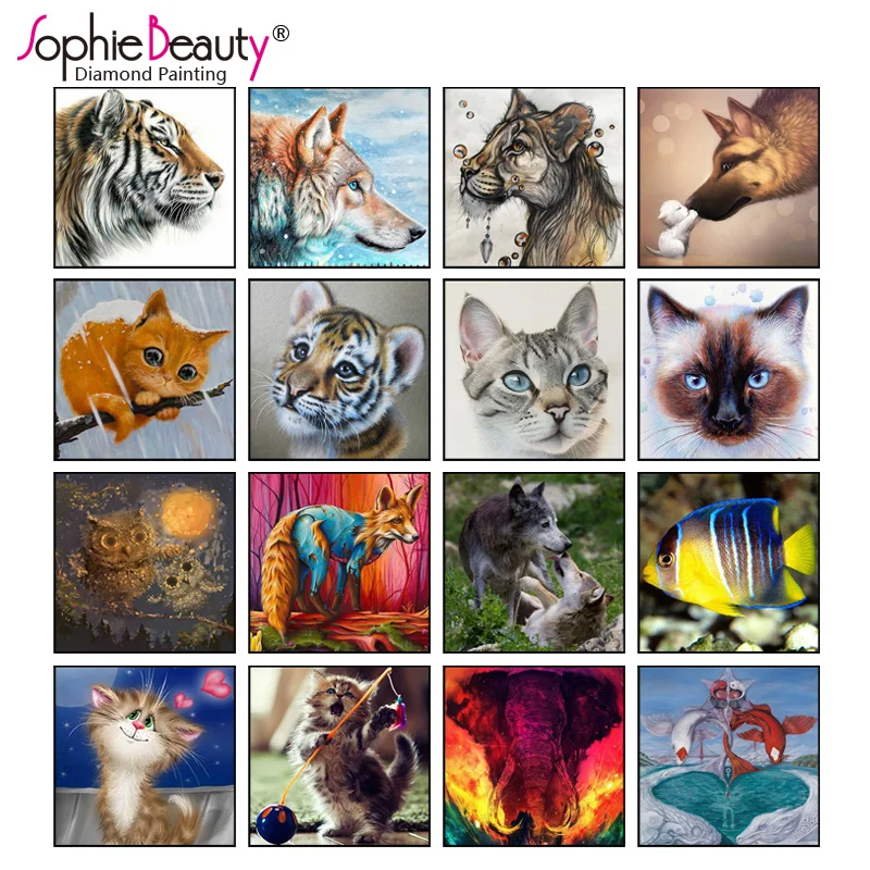 Алмазная живопись 5D &quotсделай сам&quot круглая вышивка тигр крестиком стразы