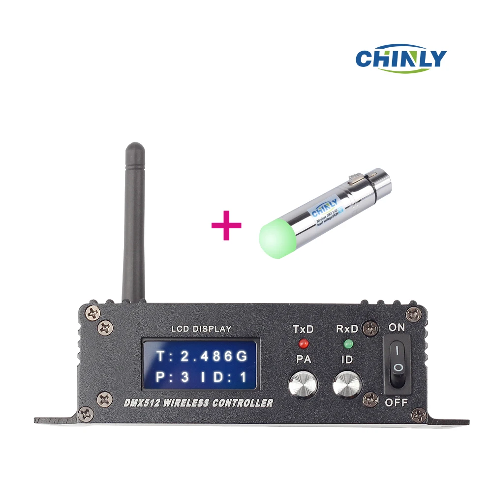 DMX512 126 Channels Wireless Receiver & Transmitter 2.4G ISM LED Lighting for Stage Effect PAR Party Light 400m control