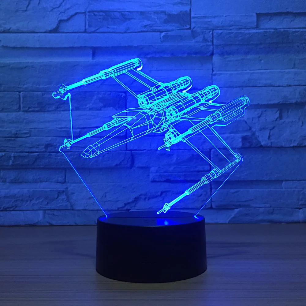 X Fighter Star Wars 7 цветов Светодиодные ночные лампы для детей сенсорные светодиодные Usb