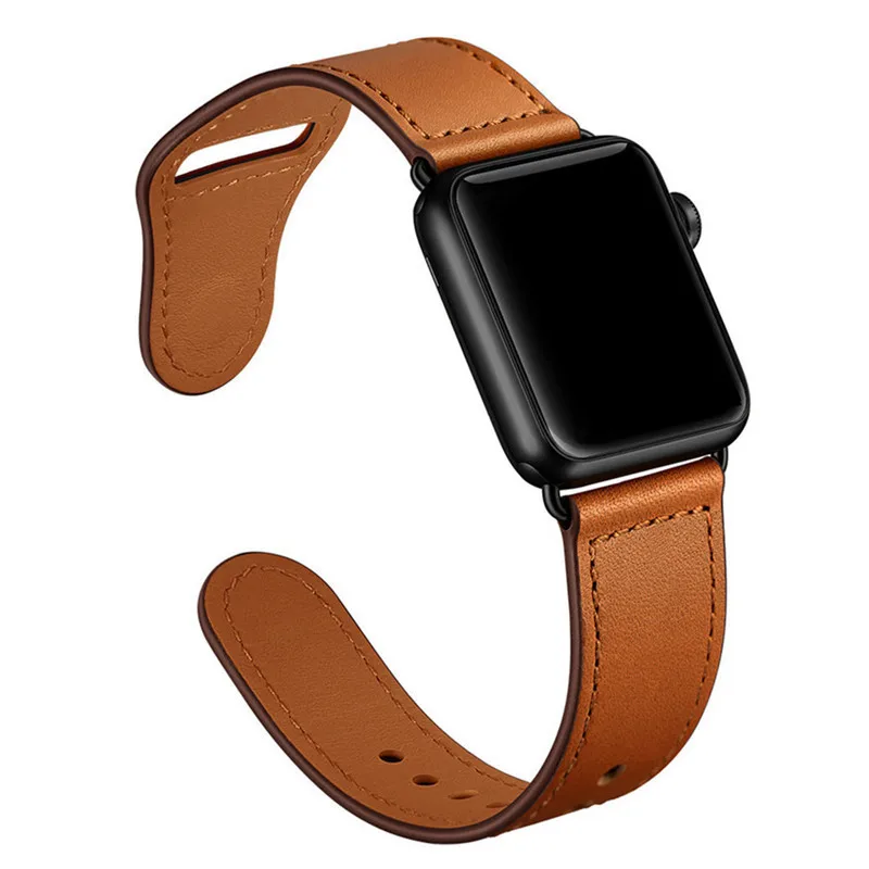 Ремешок для Apple Watch 5 4 3 2 петля для Iwatch ремень 44 мм 40 мм 38 мм 42 мм кожаный модный браслет аксессуар