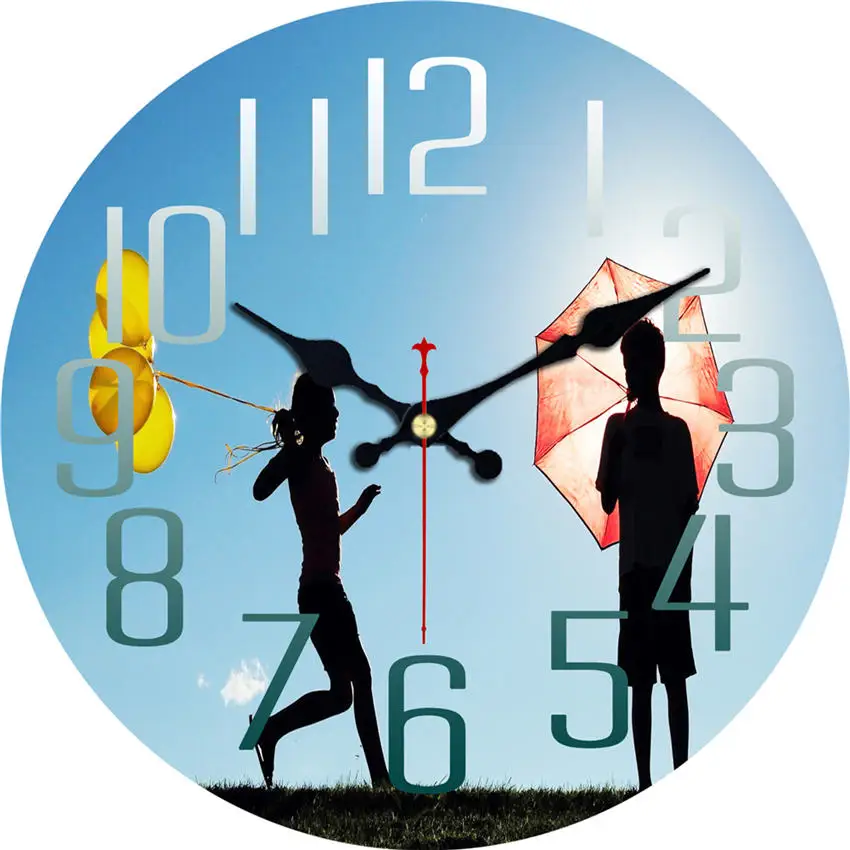 WONZOM пара современный стиль современные деревянные картонные часы круглые