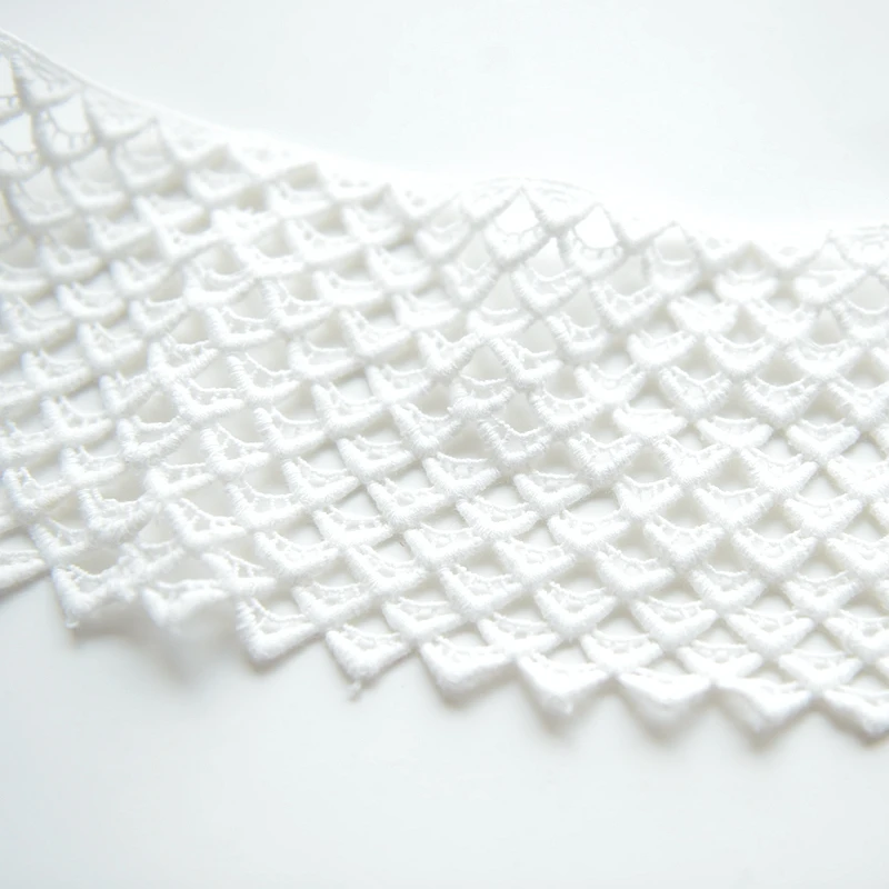3 м/лот изысканный полый дизайн хлопчатобумажный материал вышивка молочно-белые