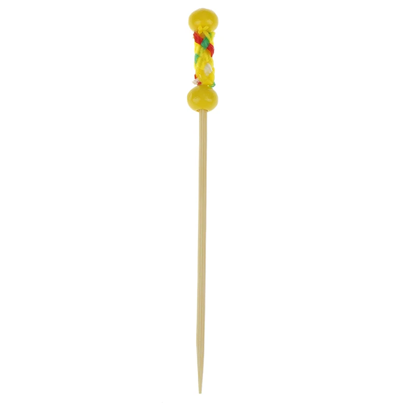 100PCS 9cm 50 шт/80 шт/100 шт бамбуковые палочки для еды буфет фрукт для кекса вилка вечерние десертные растительные палочки Коктейльные зубочистки шпажки - Цвет: 100PCS 9cm