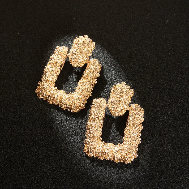 HEBEHERA Exaggeration Irregular Convex Pattern Earrings For Women Vintage Bohemia Wedding Earring Jewelry | Украшения и
