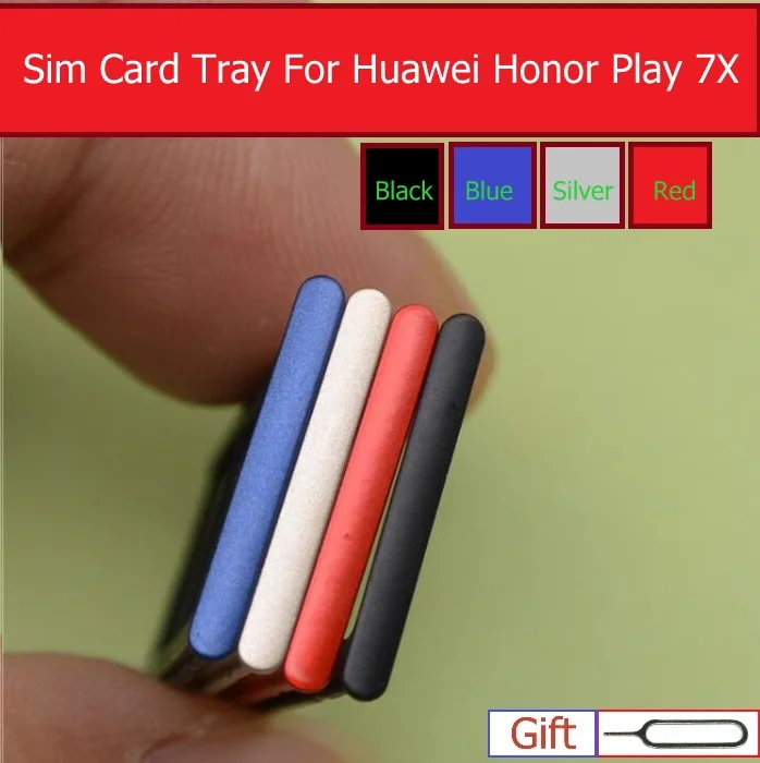 

Genuine Memory & SIM Card Tray Holder For Huawei Honor Play 7X BND-AL10 L21 L24 TL10 Sim &Micro sd Card Reader Slot Repair