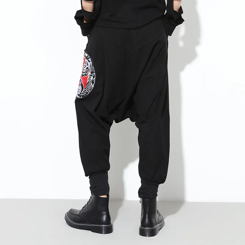 Винтажные мешковатые брюки в китайском стиле Харадзюку женские шаровары с