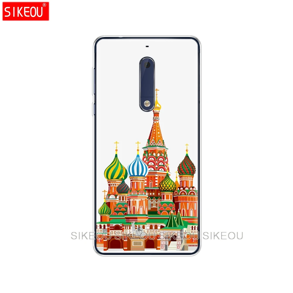 Силиконовый чехол для телефона Nokia 5 3 6 7 PLUS 8 9/Nokia 1 2 2018 русская ночь в Москву |