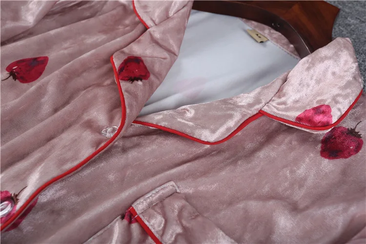 Новая женская бархатная рубашка брюки Пижамный костюм ночной халат пижама