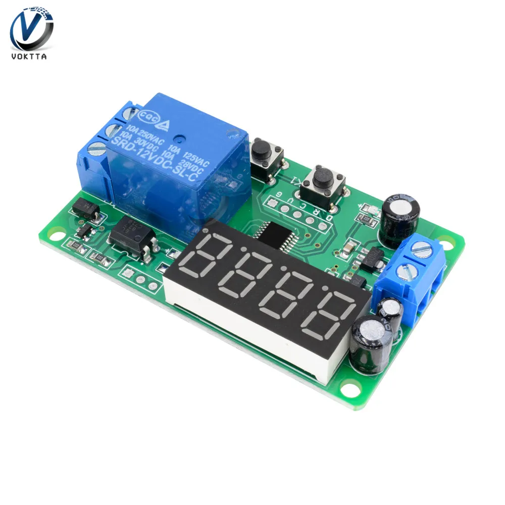 12V Timer Relay Digital LED Display Multifunction Electricity Delay Time Control Board Switch Self-lock Cycle Module | Обустройство