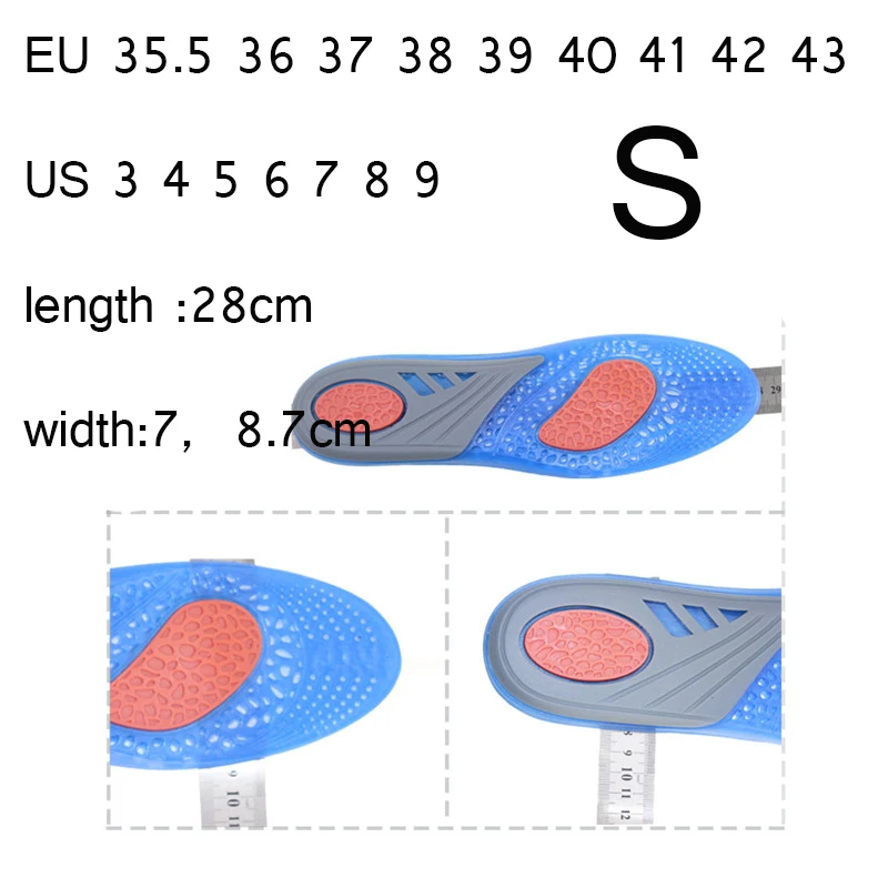 Силиконовые гелевые мягкие массажные стельки EXPfoot унисекс для ног и пятки