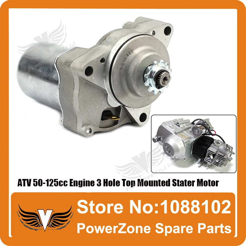 Стартовый электродвигатель подходит для квадроцикла dirt pit bike 3 отверстия