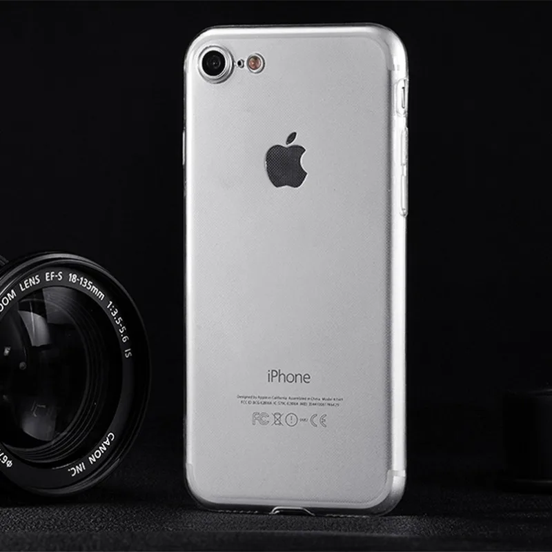 Ультратонкий Мягкий Прозрачный чехол из ТПУ для Apple iPhone X 8 Plus 7 5 5s силиконовый 6