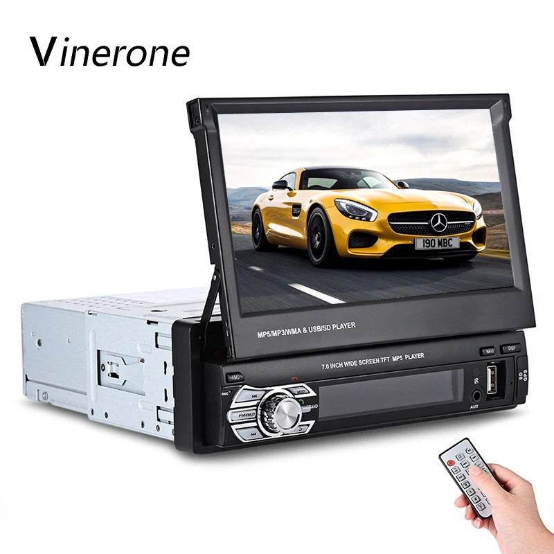 Vinerone автомагнитолы автомагнитола 1 din магнитола 7" HD GPS Bluetooth FM USB SD MP5 автозвук