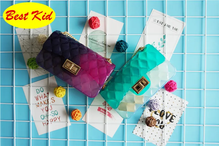 DHL! BestKid стильные сумки на плечо для детей девочка желе кошелек малышей мини-сумки женщина маленькая сумка SMT058D