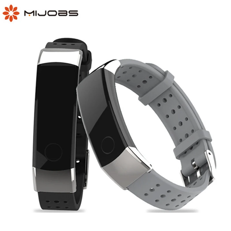 Ремешок Mijobs для huawei Honor Band 4, силиконовый браслет на запястье, Смарт-часы, ремешок для huawei Honor Band 3, аксессуары