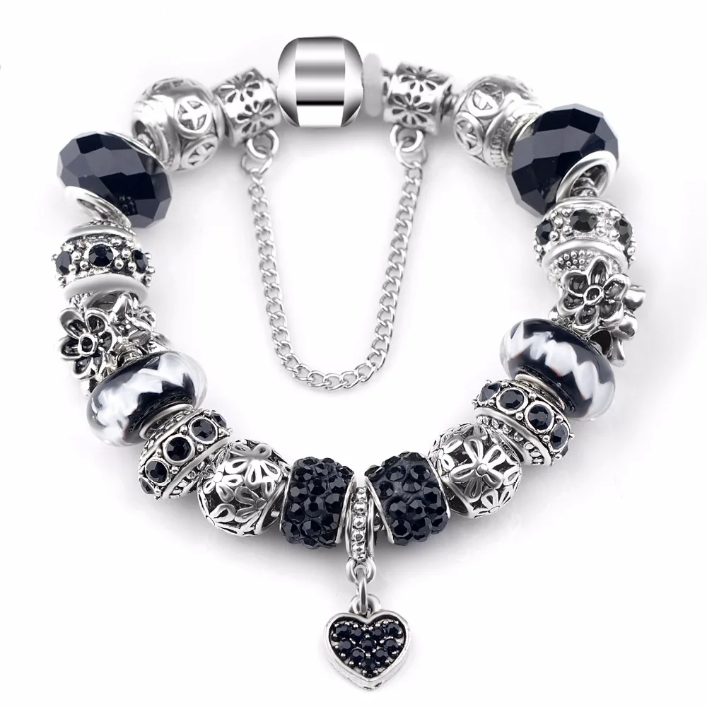 Женские антикварные браслеты с бусинами изящные посеребренные 2017 | Украшения и