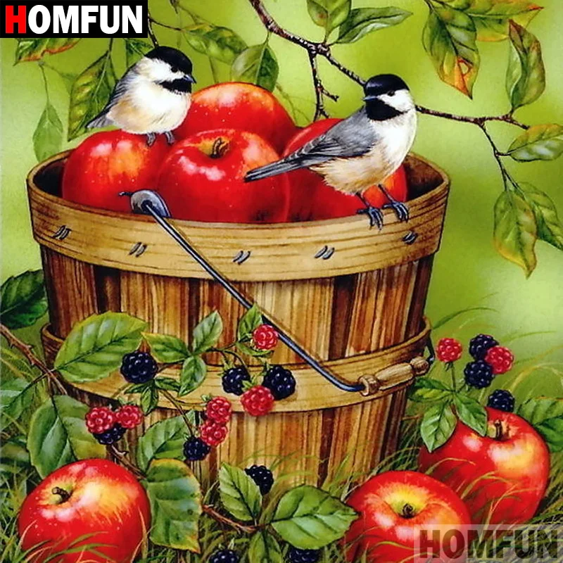 Алмазная 5D картина HOMFUN сделай сам полноразмерная/круглая 3d-вышивка Птица