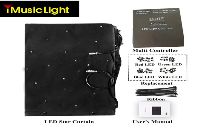 3 м x 10 DMX светодиодная система Starcloth черная ткань белая занавеска фон для свадьбы