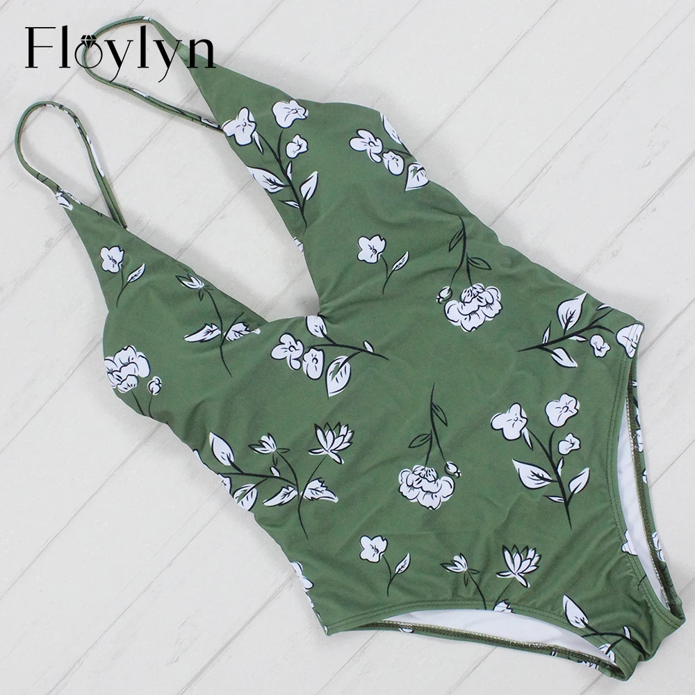 FL00903 Floylyn, сексуальный сдельный купальник, женский купальник, с принтом, боди, бандаж, открытая пляжная одежда, купальник, монокини, купальник - Цвет: FL00903