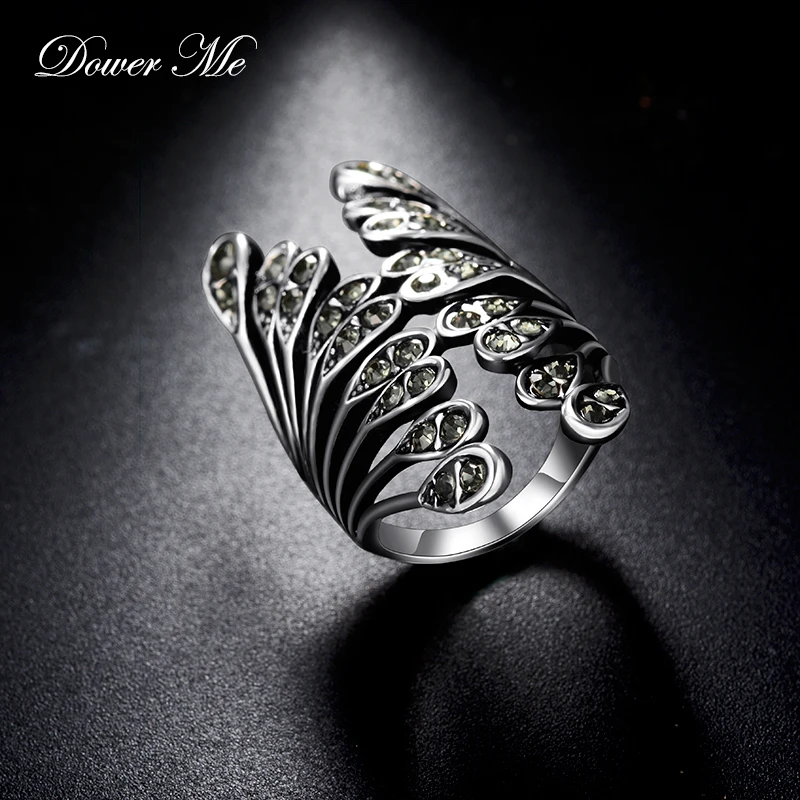 Dower Me антикварные серебряные кольца женщин Свадьба Обручальное ювелирные