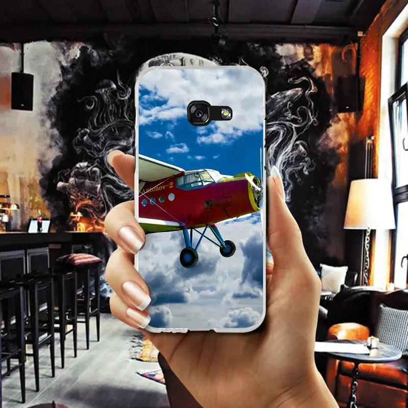 Clouds Sky Aircraft Colorful Air Plane Soft TPU Cell Phone Cases for Samsung Galaxy A3 A5 A7 J1 J2 J3 J4 J5 J6 J7 2016 2017 2018 |