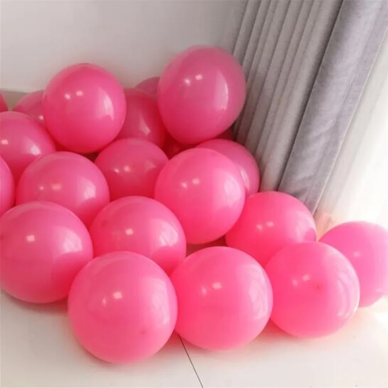 50pcs10 дюймовый круглый красная роза воздушных шаров из латекса украшение для
