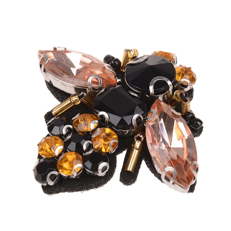 1 шт. ручная работа расшитые стразами и блестками патчи пчелы пришитые на