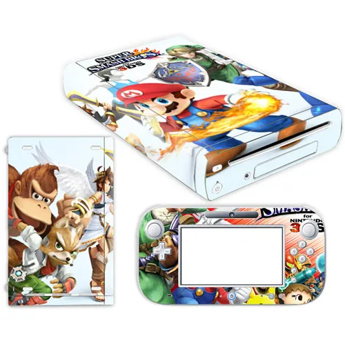 YS-WIIU-0032 Супер Марио кожи наклейка для nintendo wii u консоль крышка с пультами контроллер скины для геймпад для nintendo wii u стикер - Цвет: YS-WIIU-0032