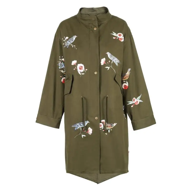 Vero Moda 2019 новый женский воротник планка Тренч | 318321506 Женская одежда