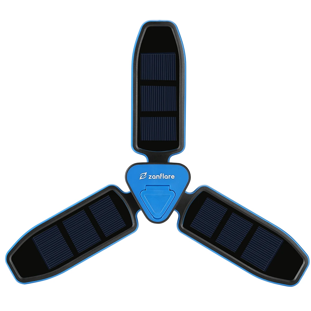 Складной фонарь на солнечной батарее с панелью и клевером для кемпинга