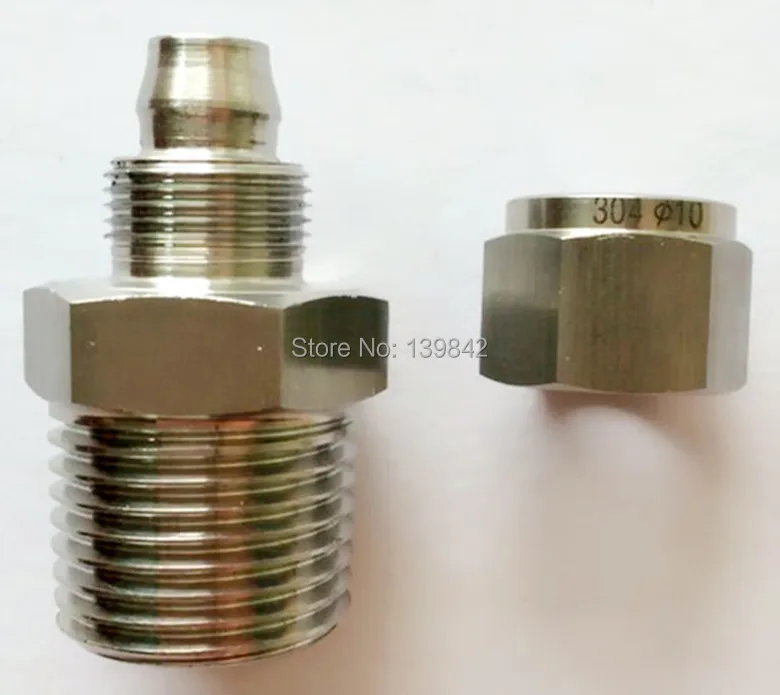 Компрессионный мужской разъем из нержавеющей стали 304 резьба 1/2 дюйма x 10 мм