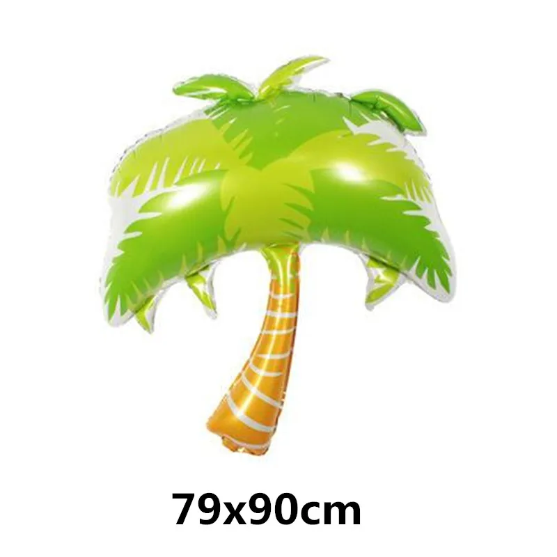 coconut tree Гавайская тема вечерние воздушные шары из фольги Фламинго Ананас мороженое фрукты воздушные шары летние вечерние украшения - Цвет: coconut tree