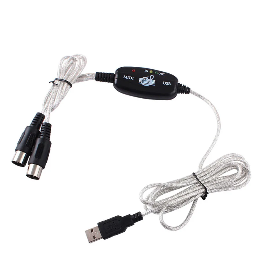 2 м USB MIDI кабель IN OUT для телефона со шнуром музыкальной клавиатуры|audio converter|audio