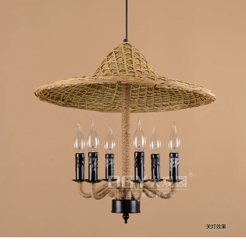 Ретро Юго Восточная Китай горячий горшок Ресторан люстры фермерский дом Отель