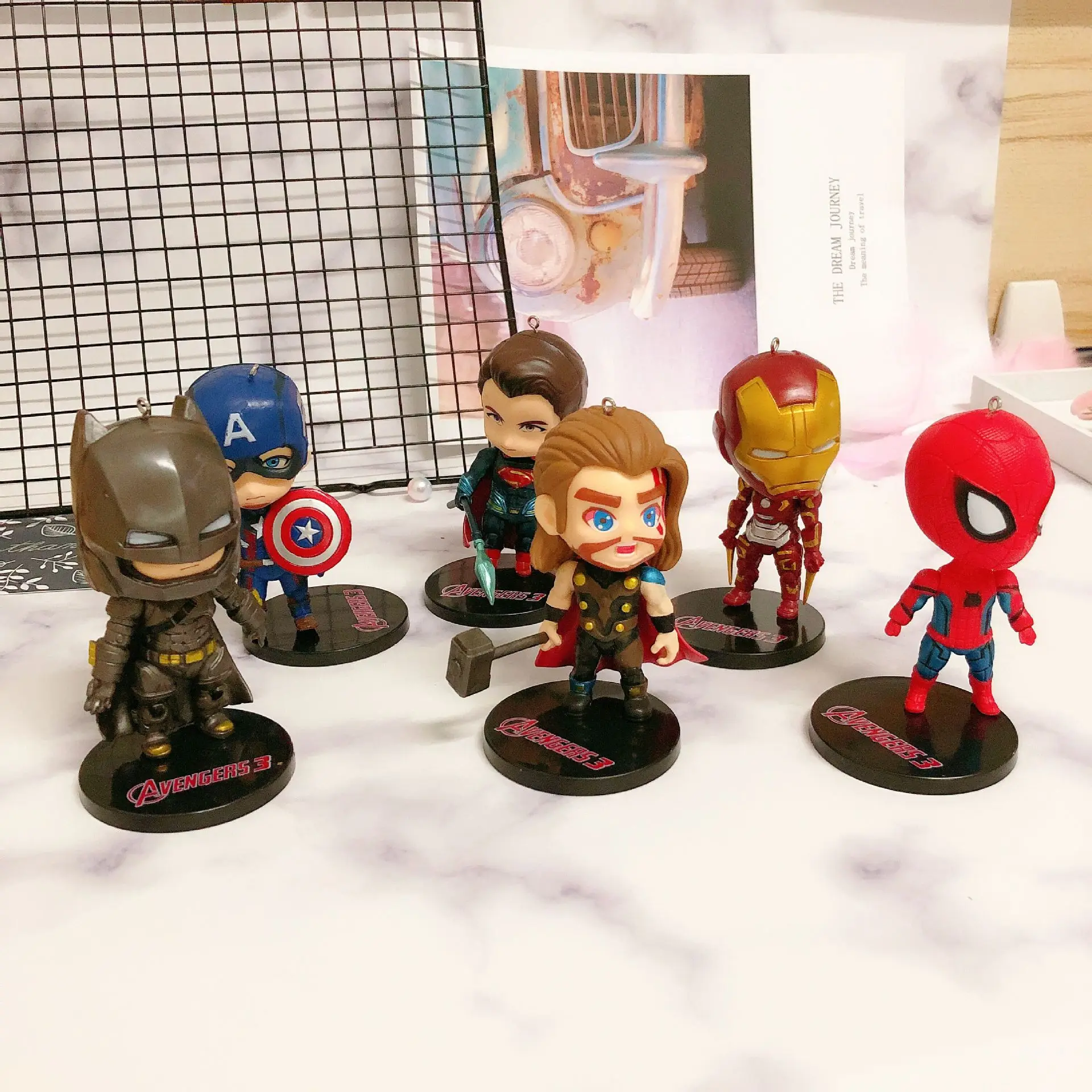2019 Marvel мультфильм брелок в форме куклы машина для Железный человек Человек паук