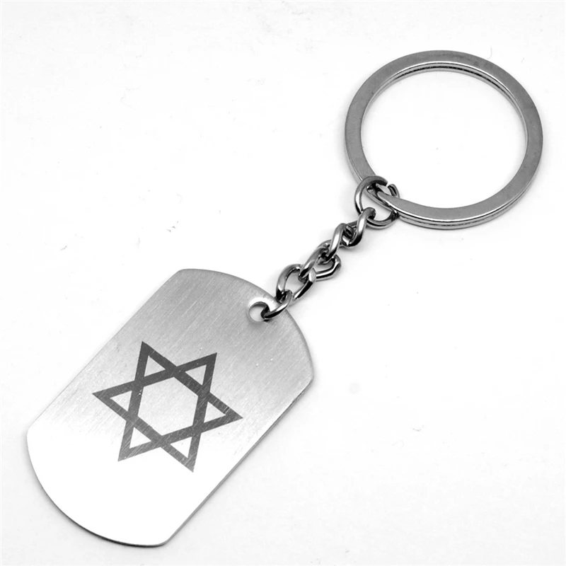 RONGQING 5pcs/lot stainless steel 316l chain Hexagram cosplay Hot Games Vintage Anime Key Cover Holder Keyring Jewelry Men | Украшения и