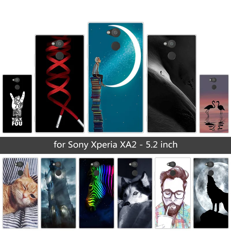 Прозрачный ТПУ для Sony Xperia XA2 чехол задней панели телефона 5 2 дюйма мягкий тонкий