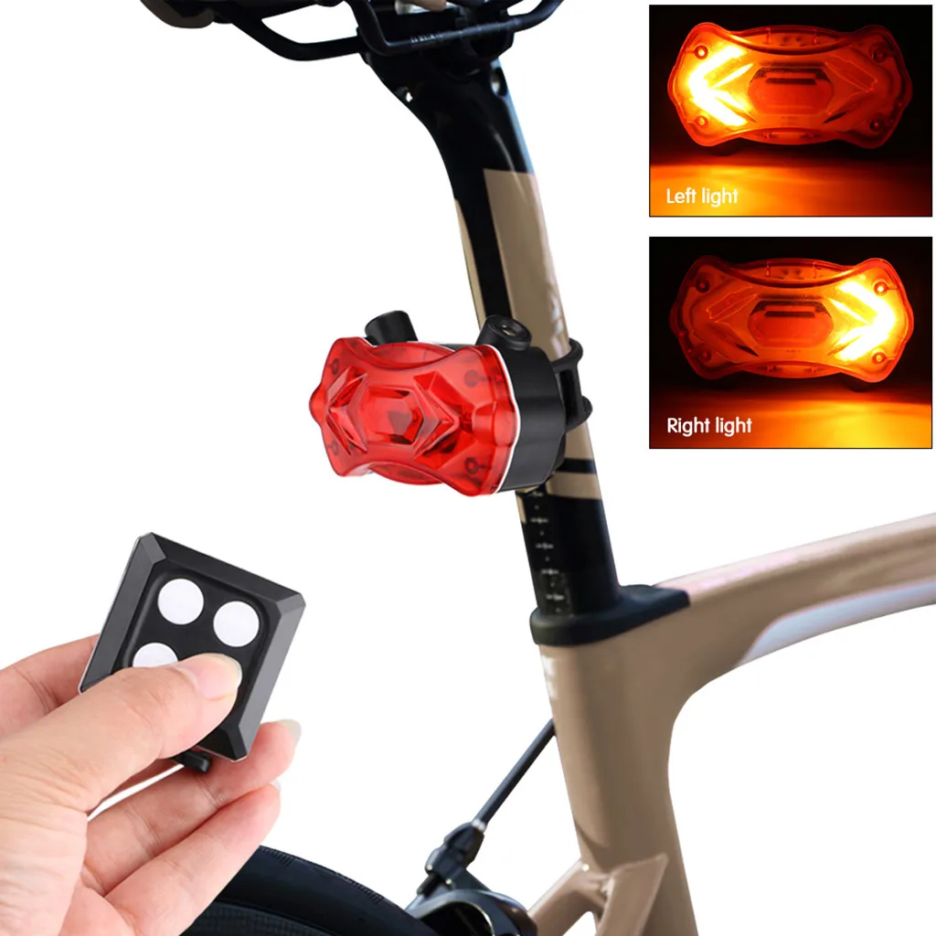 New Wireless remote control of bicycle taillights Bike Rear LED Tail Light USB Remote Control Turn Signals A30520 | Спорт и