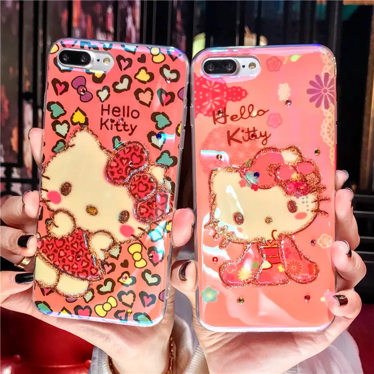Чехлы для телефонов iphone 7 plus Kitty милый мягкий чехол melody daisy XS max XR X 6 6s p 8 с клеем