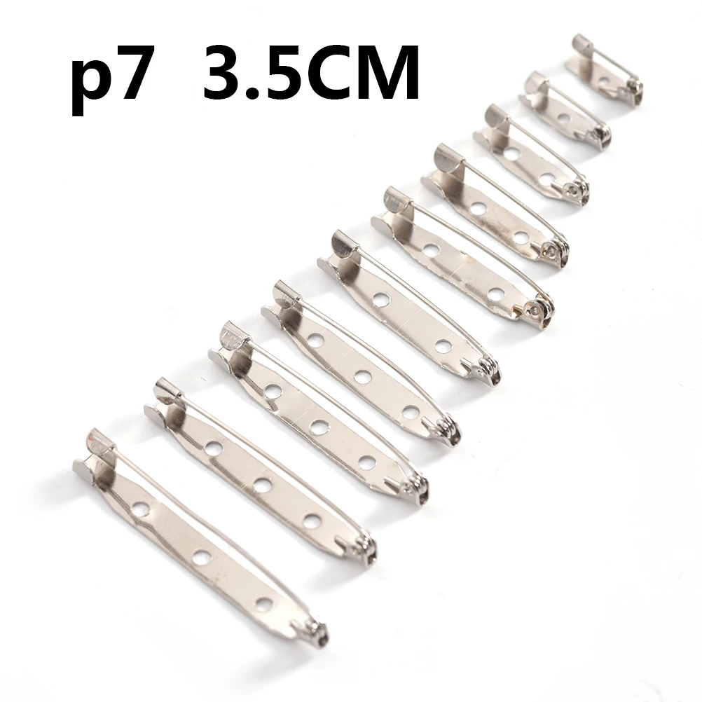 P7 Новинка, 20 шт./лот, брошь, безопасная для спины, булавка, фурнитура для ювелирных изделий, аксессуары, основа для броши - Цвет: P7