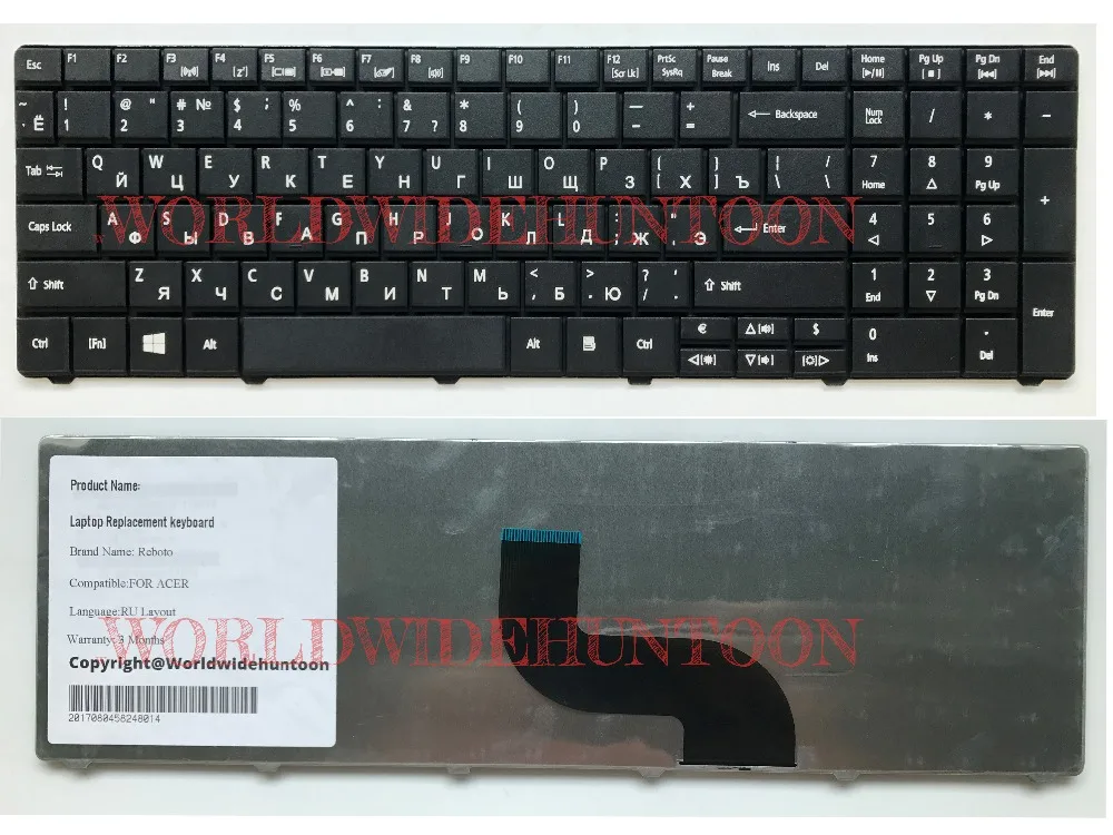 100% новая клавиатура для ноутбука ACER Aspire E1-521 E1-531 RU черная с полным тестированием и